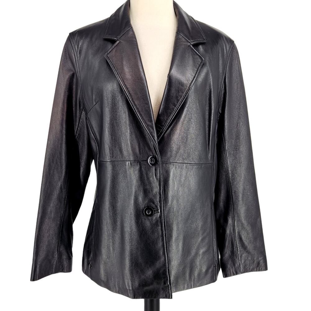 Pelle Studio x Wilsons Tailored Leather Jacket Black Size Large